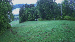 Prostřední část sjezdovky a snowpark
