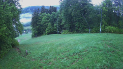 Prostřední část sjezdovky a snowpark