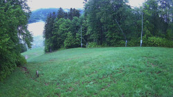 Prostřední část sjezdovky a snowpark