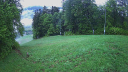 Prostřední část sjezdovky a snowpark