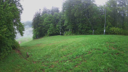 Prostřední část sjezdovky a snowpark