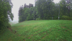 Prostřední část sjezdovky a snowpark