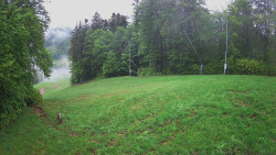 Prostřední část sjezdovky a snowpark