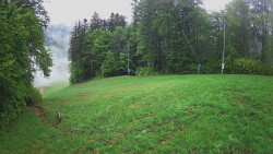 Prostřední část sjezdovky a snowpark