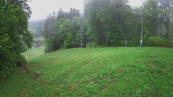 Prostřední část sjezdovky a snowpark