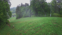 Prostřední část sjezdovky a snowpark