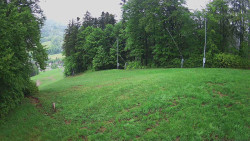 Prostřední část sjezdovky a snowpark