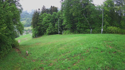 Prostřední část sjezdovky a snowpark