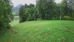 Prostřední část sjezdovky a snowpark