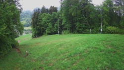 Prostřední část sjezdovky a snowpark