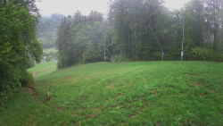 Prostřední část sjezdovky a snowpark
