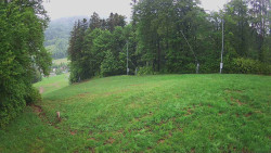 Prostřední část sjezdovky a snowpark