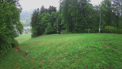Prostřední část sjezdovky a snowpark