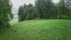 Prostřední část sjezdovky a snowpark