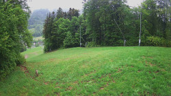 Prostřední část sjezdovky a snowpark