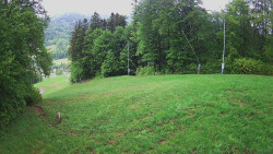 Prostřední část sjezdovky a snowpark