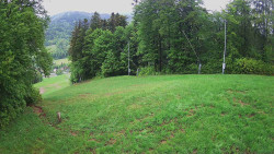 Prostřední část sjezdovky a snowpark