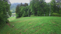 Prostřední část sjezdovky a snowpark