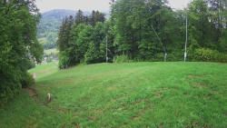 Prostřední část sjezdovky a snowpark