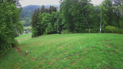 Prostřední část sjezdovky a snowpark