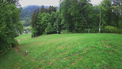 Prostřední část sjezdovky a snowpark