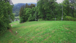 Prostřední část sjezdovky a snowpark