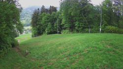 Prostřední část sjezdovky a snowpark