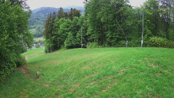 Prostřední část sjezdovky a snowpark