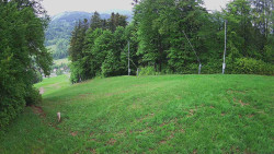 Prostřední část sjezdovky a snowpark