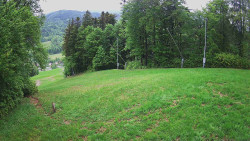 Prostřední část sjezdovky a snowpark
