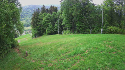 Prostřední část sjezdovky a snowpark