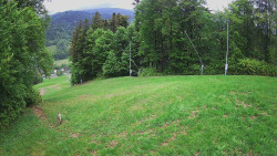 Prostřední část sjezdovky a snowpark