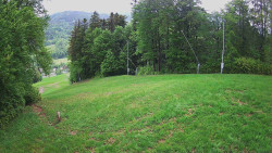 Prostřední část sjezdovky a snowpark