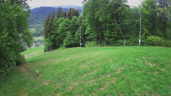 Prostřední část sjezdovky a snowpark