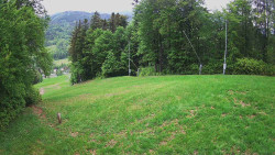 Prostřední část sjezdovky a snowpark