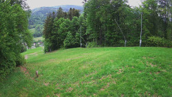 Prostřední část sjezdovky a snowpark