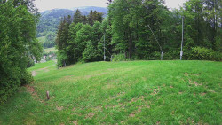 Prostřední část sjezdovky a snowpark