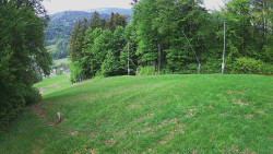 Prostřední část sjezdovky a snowpark