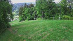 Prostřední část sjezdovky a snowpark