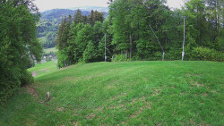 Prostřední část sjezdovky a snowpark