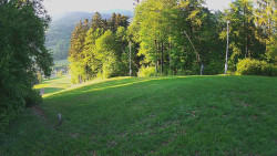 Prostřední část sjezdovky a snowpark