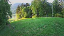 Prostřední část sjezdovky a snowpark