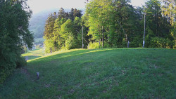 Prostřední část sjezdovky a snowpark