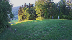 Prostřední část sjezdovky a snowpark