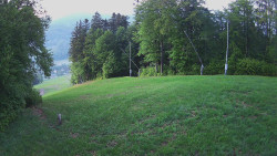 Prostřední část sjezdovky a snowpark