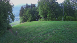 Prostřední část sjezdovky a snowpark
