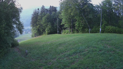 Prostřední část sjezdovky a snowpark