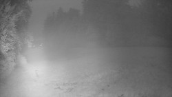 Prostřední část sjezdovky a snowpark