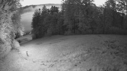 Prostřední část sjezdovky a snowpark