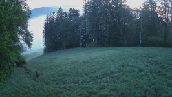 Prostřední část sjezdovky a snowpark